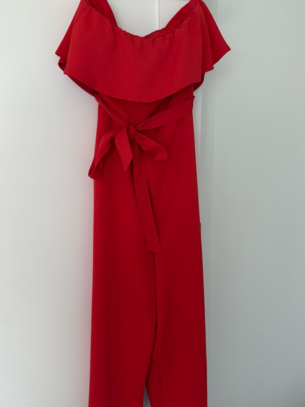 Orange Babaton Off-Shoulder Tie-Waist Women's Dress